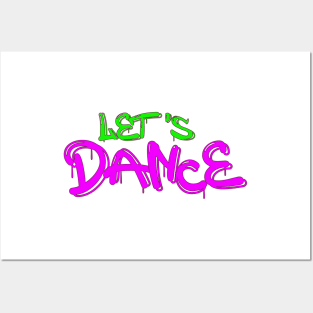 Let's Dance Green Pink by PK.digart Posters and Art